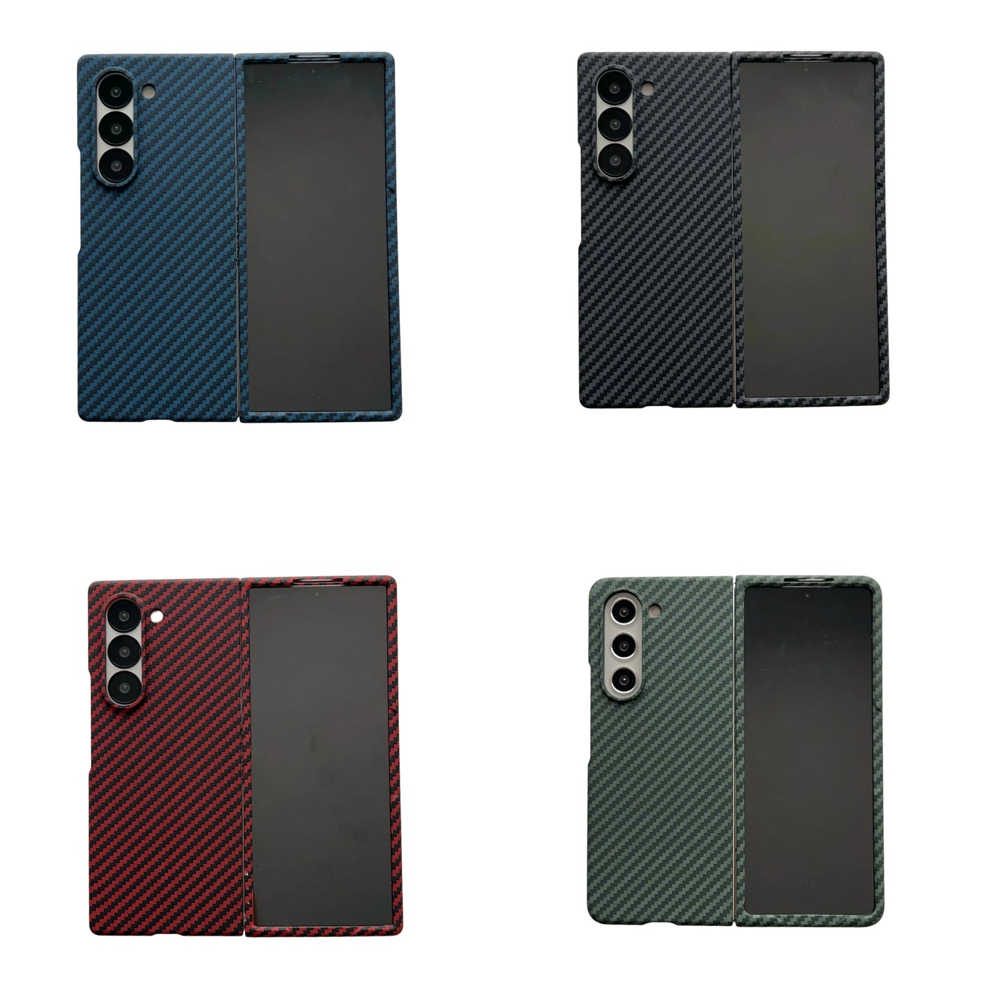 Carbon Fiber Magnetic Case For Samsung Galaxy Z Fold 6 5 4 3 For Magsafe Ultra Thin Wireless Charging Cover With Screen Film