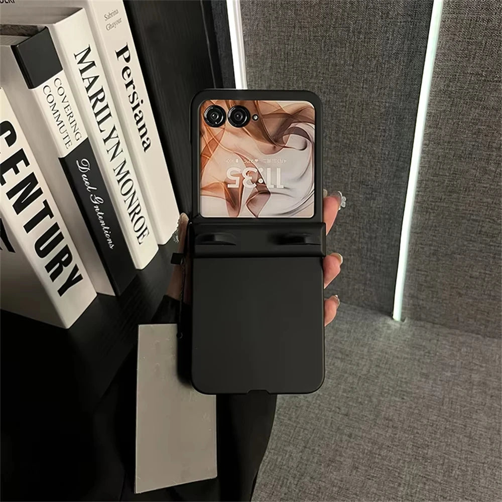 Japan Korean Cute 3D Cat Ears Phone Case For Motorola Razr 50 50ultra Razr40 Ultra Back Cover For Samsung Galaxy Z Flip 6/5/4/3