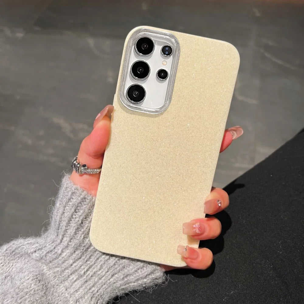 Luxury Bling Glitter Armor Case for Samsung Galaxy S25 S24 S23 S22 S21 FE Ultra Plus A55 A16 A06 Shockproof Starlit Sky Cover