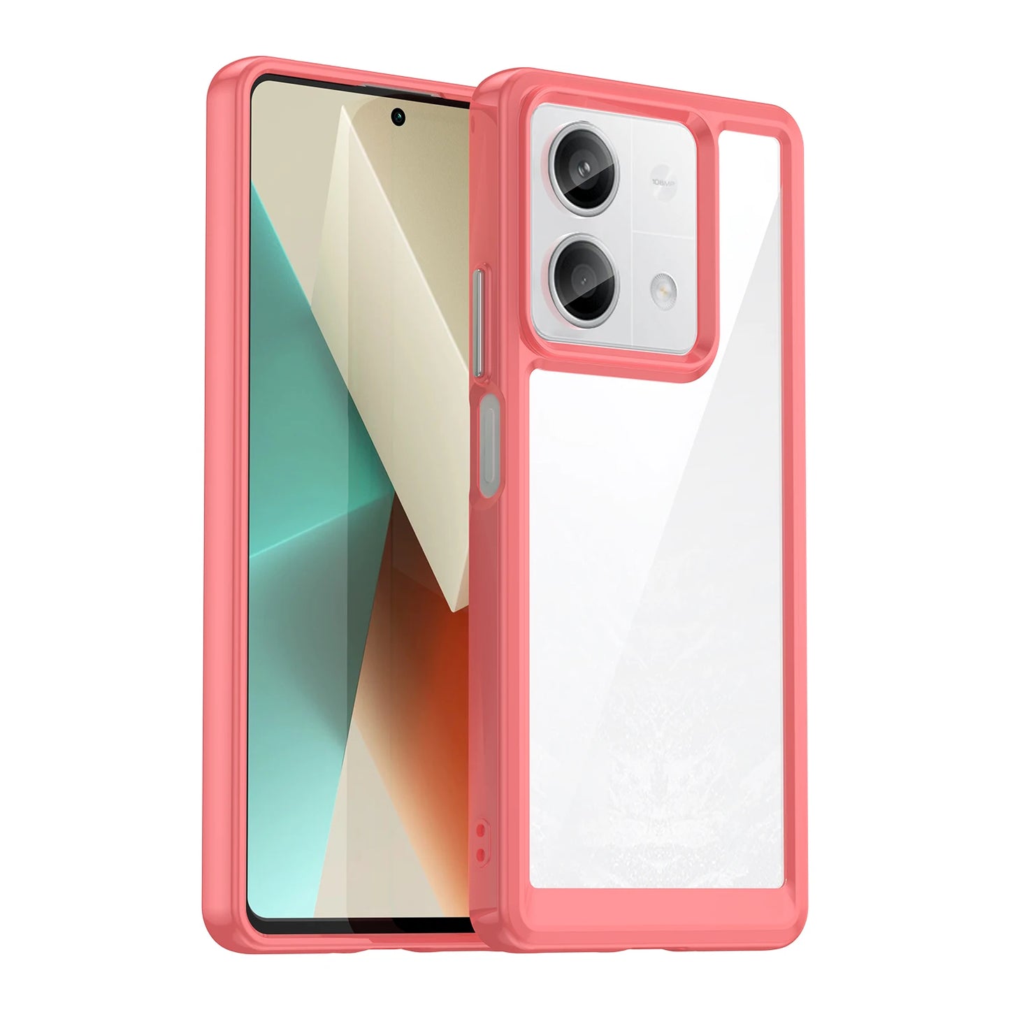 For Redmi Note 13 Pro 5G Case For Redmi Note 13 Pro 5G Cover 6.67 inch Colorful Soft Edge Silicone Transparent Bumper