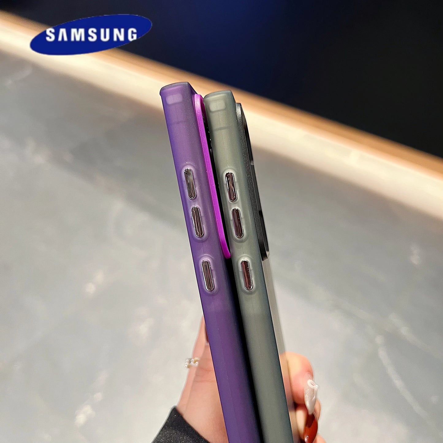 Matte Laser Case For Samsung Galaxy S25 S24 Ultra S23 S22 S21 Plus S20 FE Note 20 A54 A34 A14 A73 A53 A52 A71 Shockproof Cover