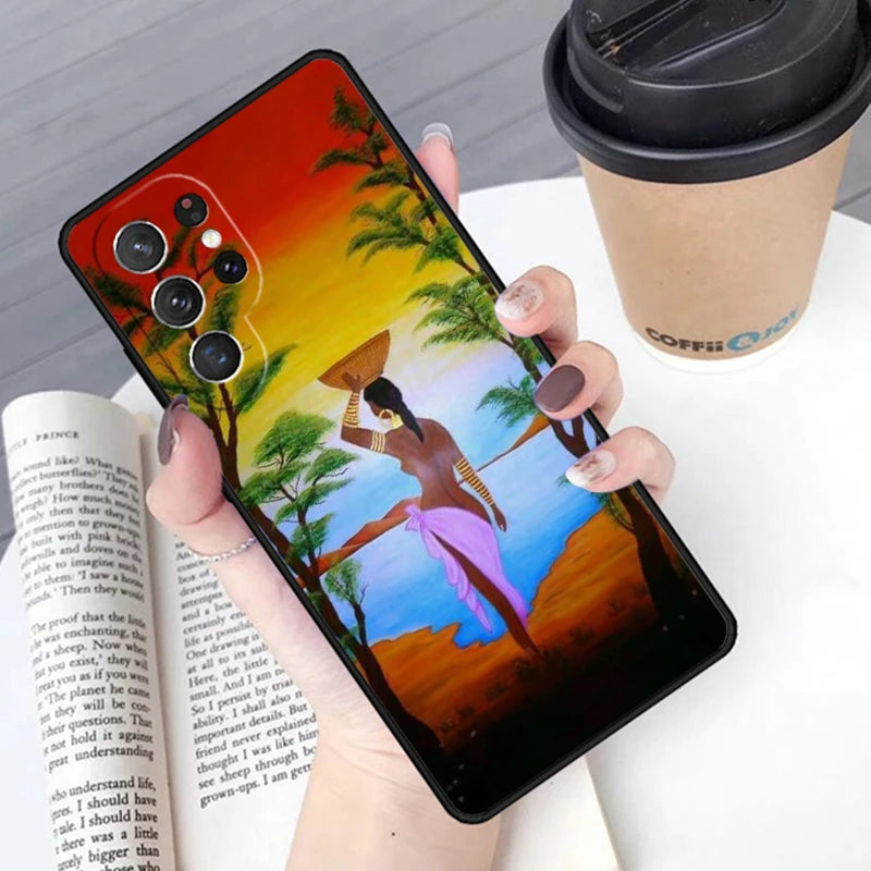 South Africa Woman phone case Cover For Samsung Galaxy S24 S25 Ultra S21 S22 Ultra S10E Note 10 Plus Note 20 FE S23
