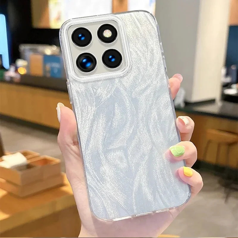 Luxury Laser Silver Gradient Case For Motorola Edge 60 Fusion Phone Case Motorola Edge 60 50 Pro Edge 60S 50 Ultra Fusion Cover