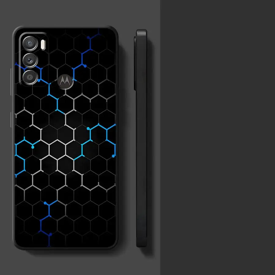 Carbon Fiber Phone Case for Motorola Moto G30 G50 G51 G60S G22 G32 G52 G53 G73 20 30 40 Pro 20 Lite 30 Fusion Edge 40 Cover