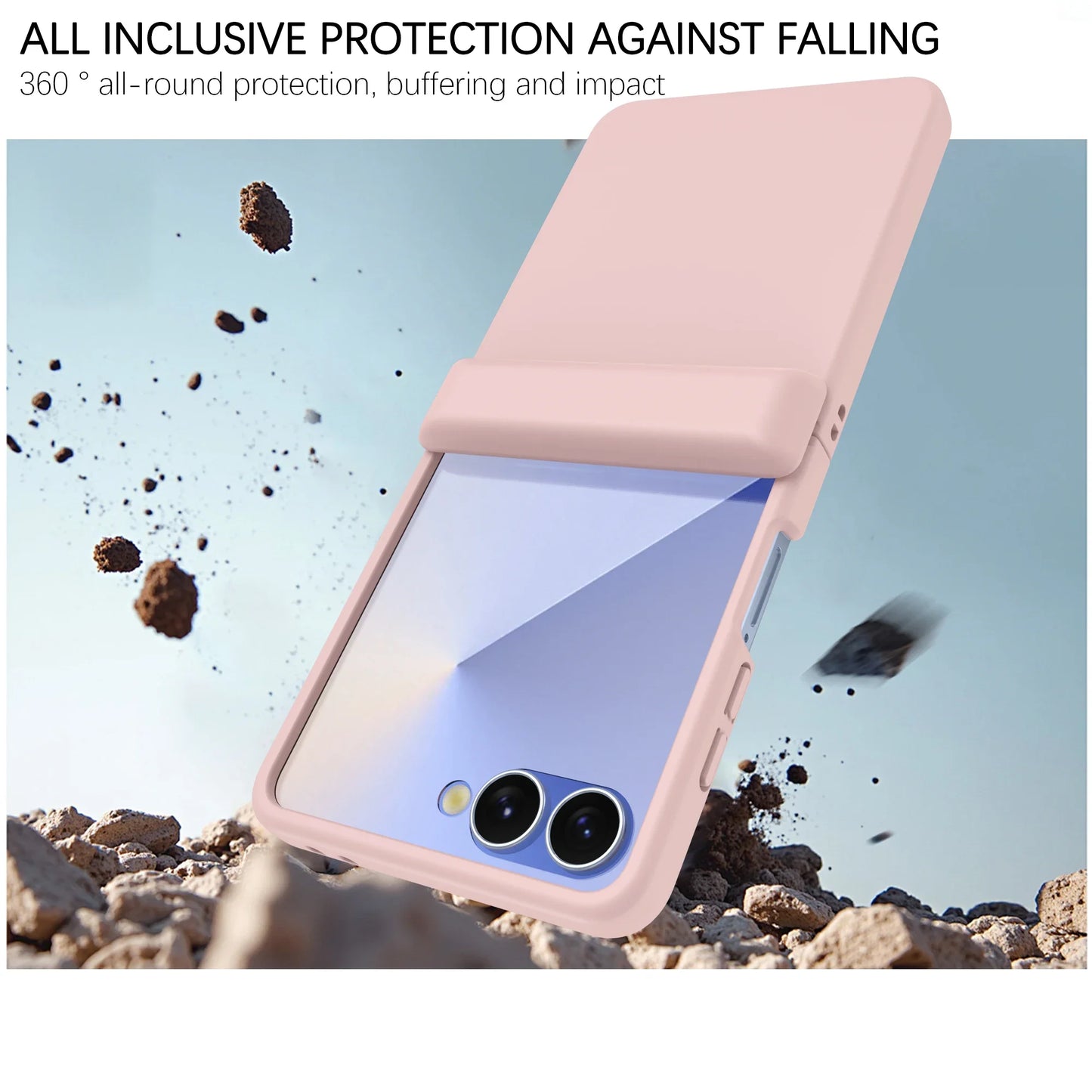 TPU with Tempered Film Hinge Protective Cover Phone Case for Samsung Galaxy Z Flip 7 6 5 4 3 Flip7 Flip6 Flip5 Flip5 Flip4 5G