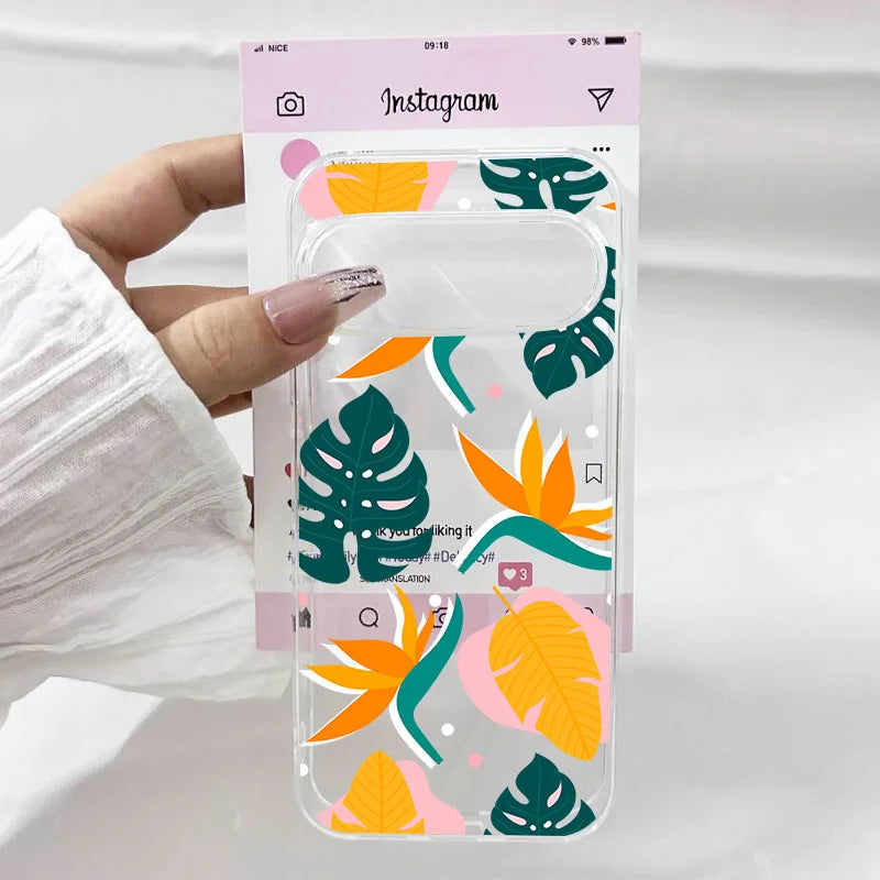 Palm Tree Leaves Plant Flower Phone Case For Google Pixel 10 8 Pro 10 Pro XL 5G 6 7 8 9 Pro 8A Cute Clear Soft TPU Cover Fundas