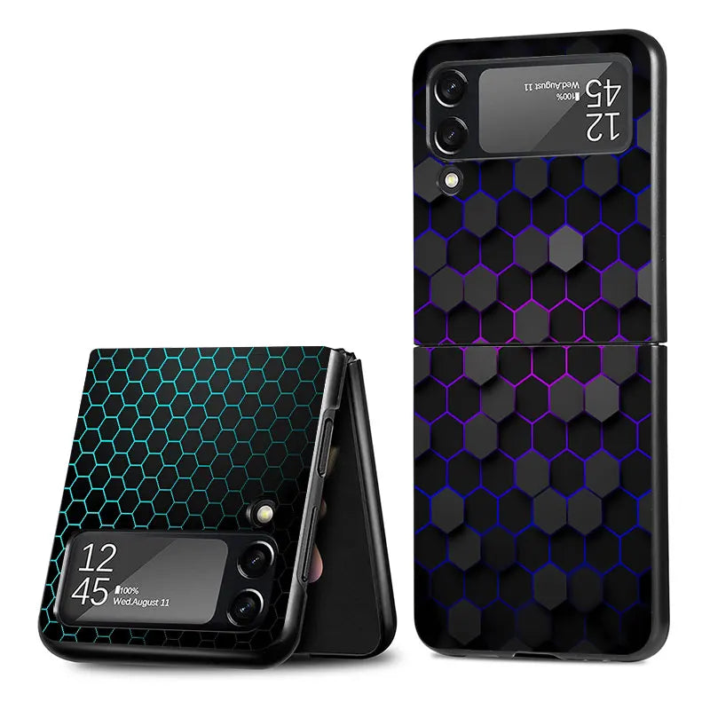 Carbon fiber Shockproof Cases Cover for Samsung Galaxy Z Flip 4 5G Z Flip 3 zflip ZFlip3 Z Flip5 ZFlip4 Flip5 Hard PC Coque