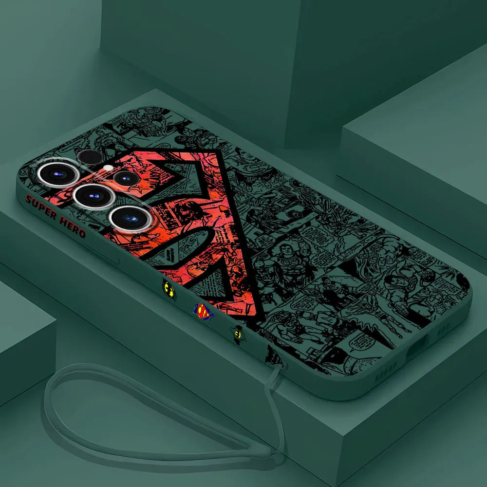 Case for Samsung Galaxy S21 Plus S23 Ultra 5G S20 FE S24 Ultra S22 S22 S-Super-man Comics Soft Cases Shockproof Silicone Cover