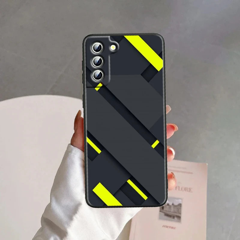 Car Carbon Fibre For Samsung Galaxy S24 S23 S22 S21 S20 FE S10 S10E Plus Ultra Pro Lite 5G Black Back Phone Case