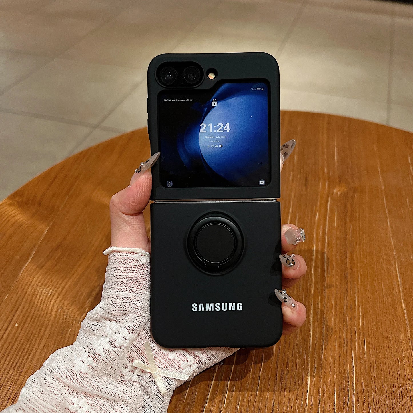 Luxury Official Candy Color Liquid Silicone  Ring Holder Phone Case Samsung Galaxy Z Flip 7 6 5 4 3 Shockproof Protective Cover