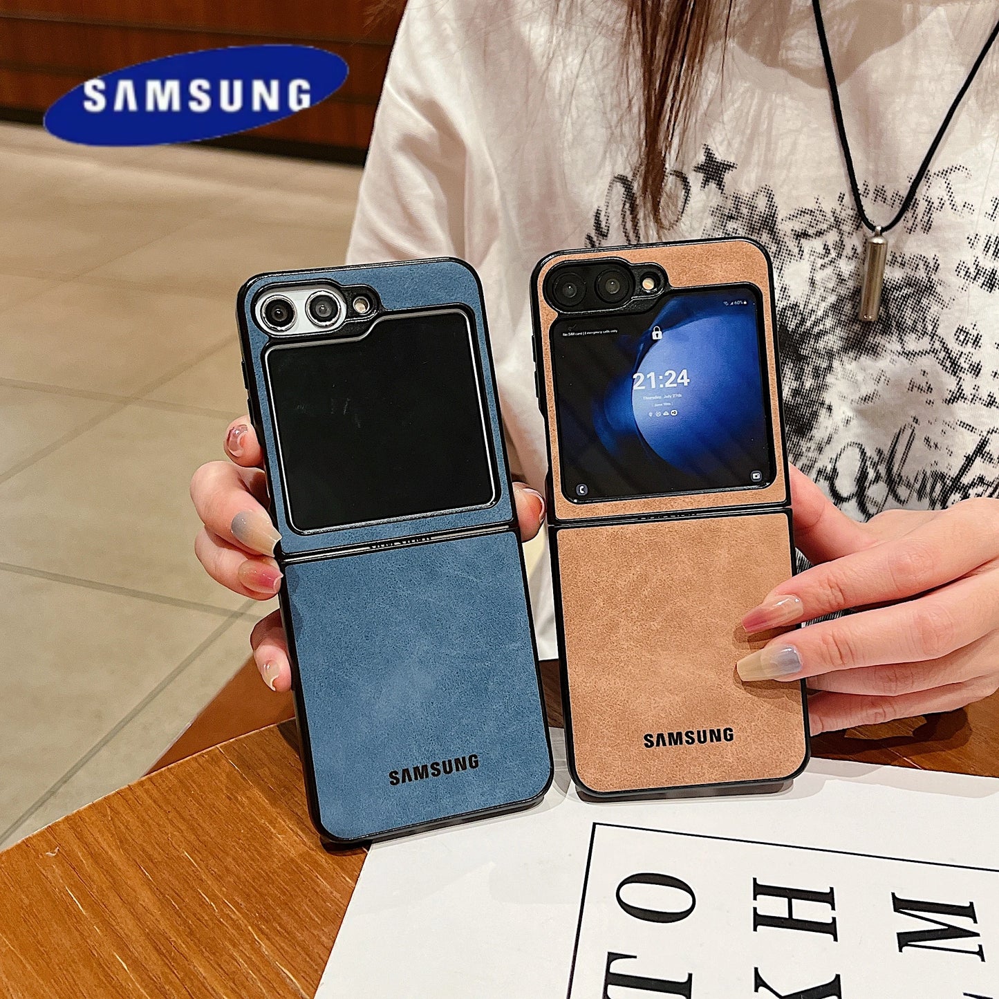 Luxury Business Suede Leather Soft Phone Case Samsung Galaxy Z Flip 6 5 4 3 Shockproof Matte Protective Z Flip6 5 4 3 Back Cover