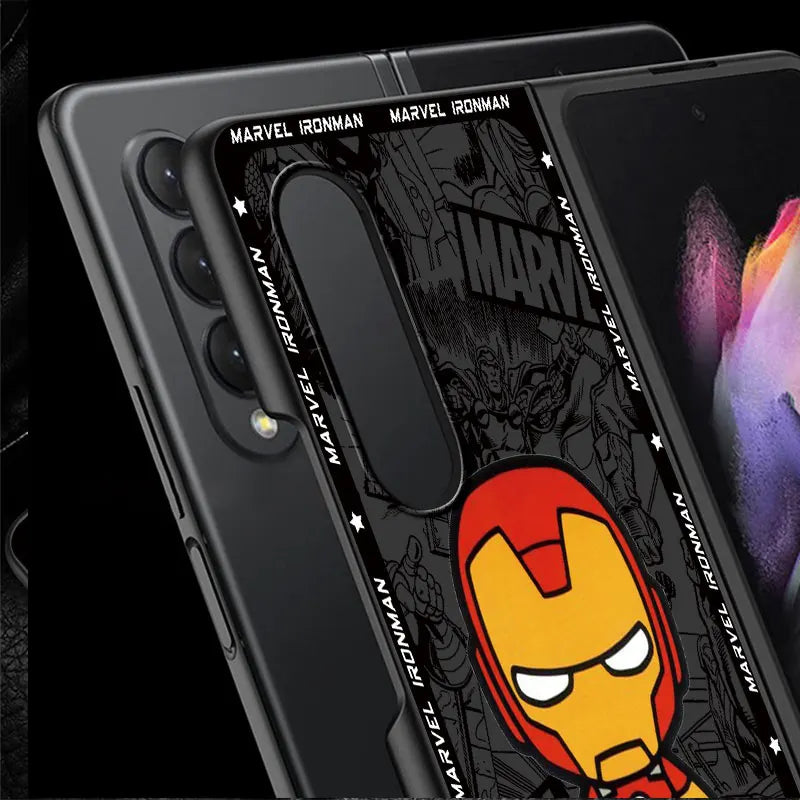 Cartoon Marvel Spiderman Groot Case for Samsung Galaxy Z Fold6 Z Fold4 5G Z Fold3 Z Fold5 5G ZFold4 Hard PC Shockproof Cover
