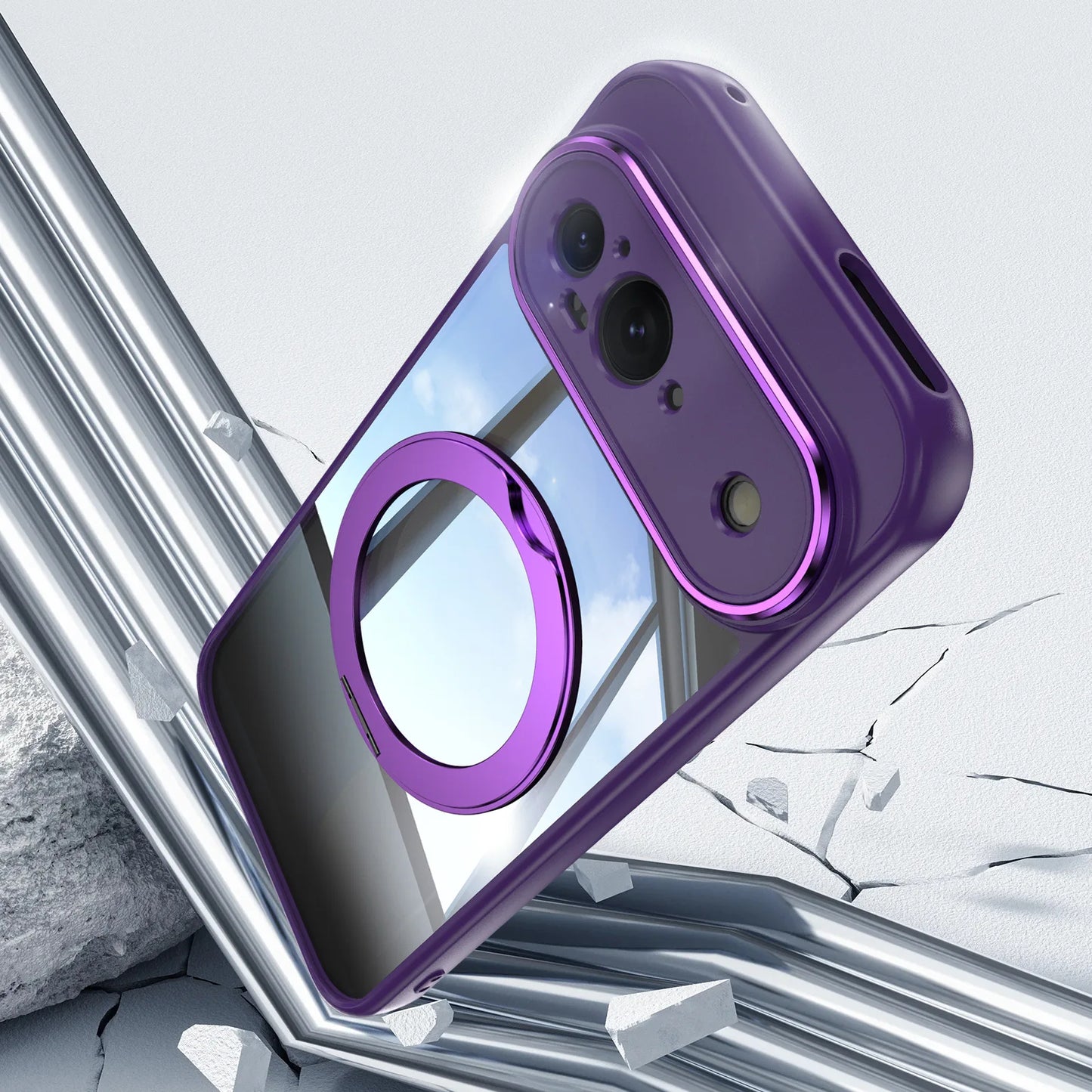 Trendy 360 Degrees Magnetic Rotating Bracket Phone Case for Google Pixel 10 9 8 Pro XL 8A 9A Drop Proof Protective Mobile Cover