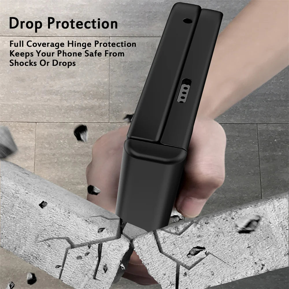 Luxury Screen Protector Film Hinge Phone Case For Google Pixel 9 Pro Fold Translucent Full Body Protective Shockproof Back Cover