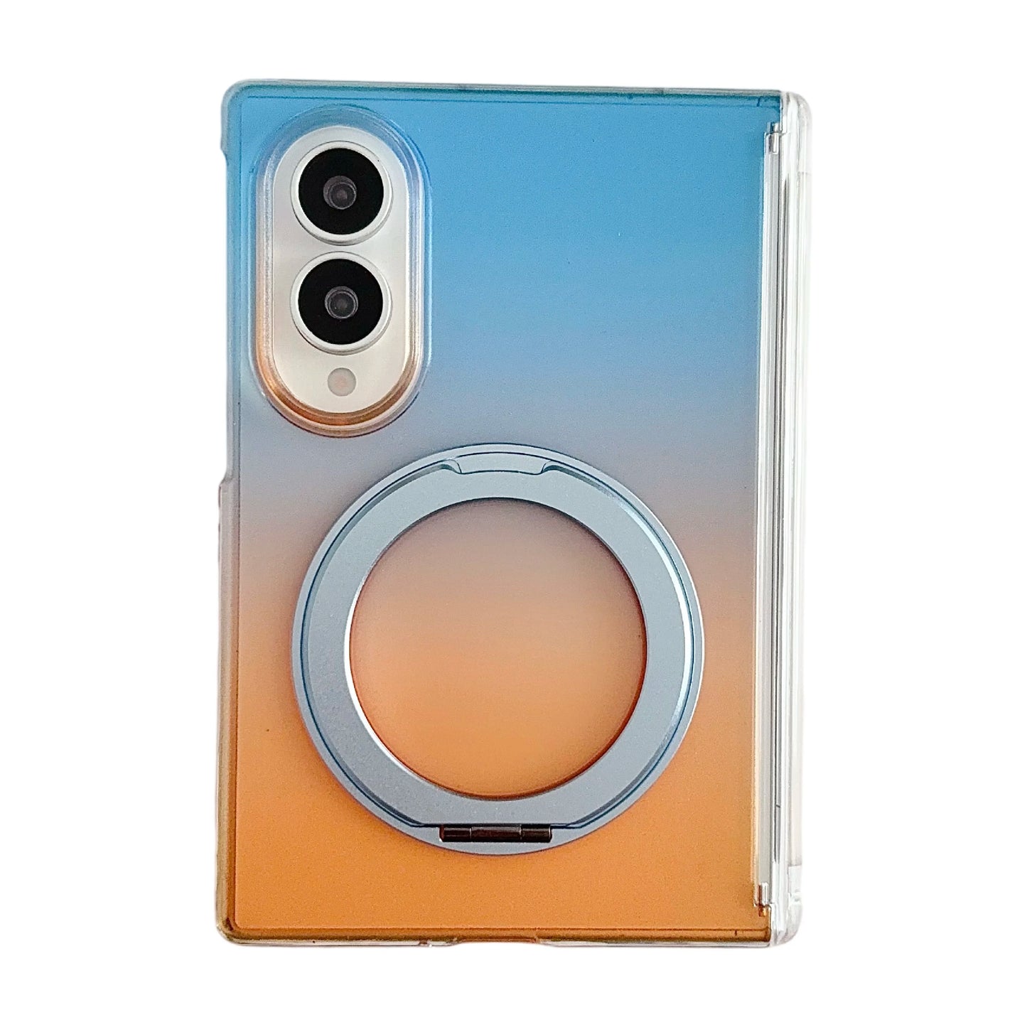 Colorful Gradient 360° Rotating Bracket for Magsafe Case for Samsung Galaxy Z Fold 8 Wide Fold8 Magnetic Hinge Translucent Cover