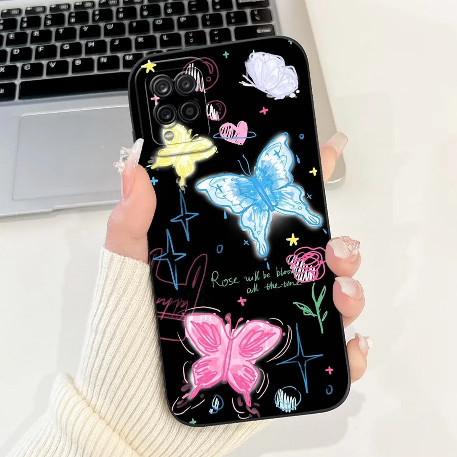 Case For Samsung Galaxy A22 M22 M32 4G Case SM-A225F SM-M225F SM-M325F Shockproof Cover Fashion Painted Soft Silicone Phone Capa