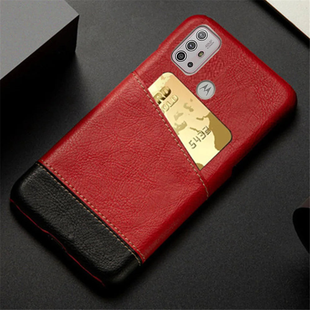 For Motorola Moto G10 G30 G50 G60 Case Card Slot Mixed Splice PU Leather Cover for Moto G60 G60S G100 G200 Back Coque Funda