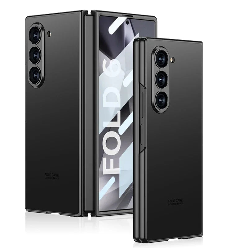 Fashionable Skin Anti-fall Protective Case For Samsung Galaxy Z Fold 6 5 4 3 With Screen Film Fold4 Fold5 Fold6 Protector Cover