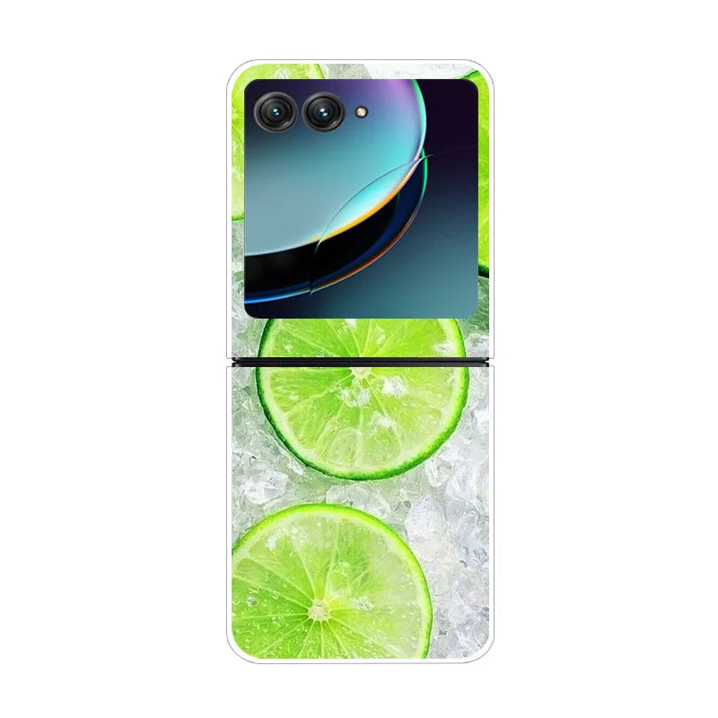 For Motorola Razr 40 Ultra Phone Case Flower Painted Clear Plastic PC Hard Back Cover For Moto Razr 40 Ultra Case 40Ultra 6.9"