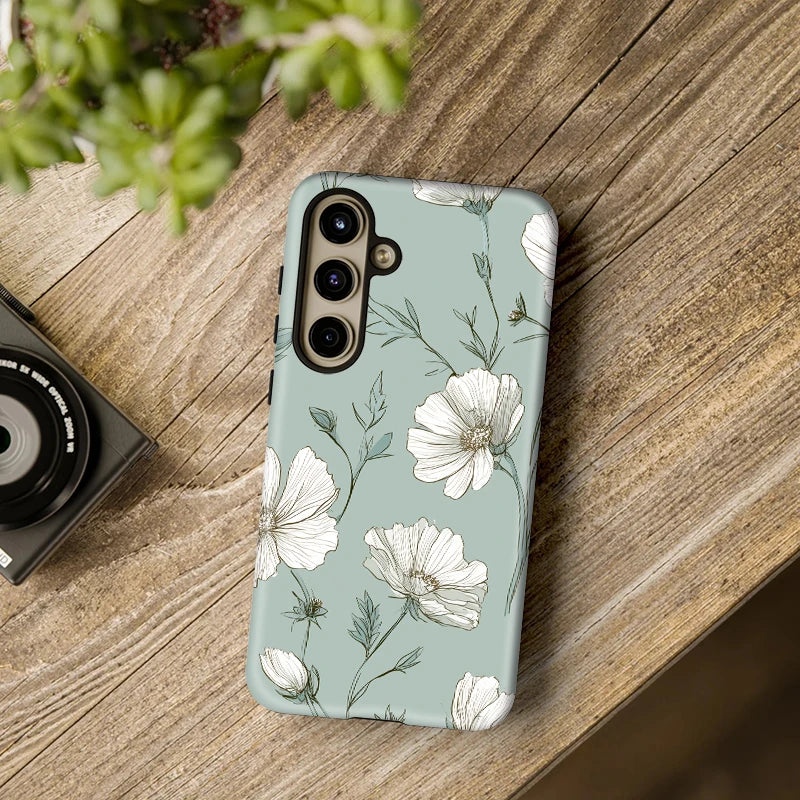Fcicicase 2 in 1 PC TPU Soft Phone Case For Samsung Galaxy A56 A36 A26 A16 5G Shockproof Matte Flower Pattern Protective Cover
