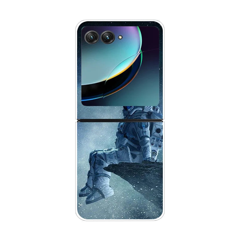 For Motorola Razr 40 Ultra Phone Case Flower Painted Clear Plastic PC Hard Back Cover For Moto Razr 40 Ultra Case 40Ultra 6.9"