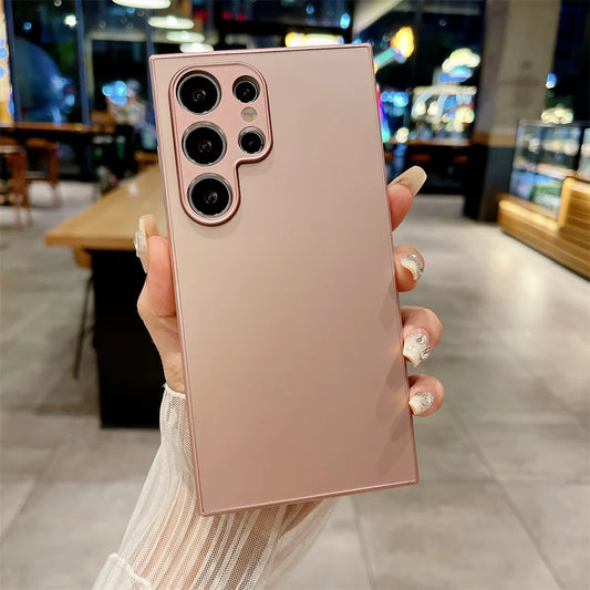 Luxury Matte Case For Samsung Galaxy S25 S24 S23 S22 S21 Plus FE Ultra Note 20 A55 A54 A53 A73 Shockproof AG Frosted Hard Cover