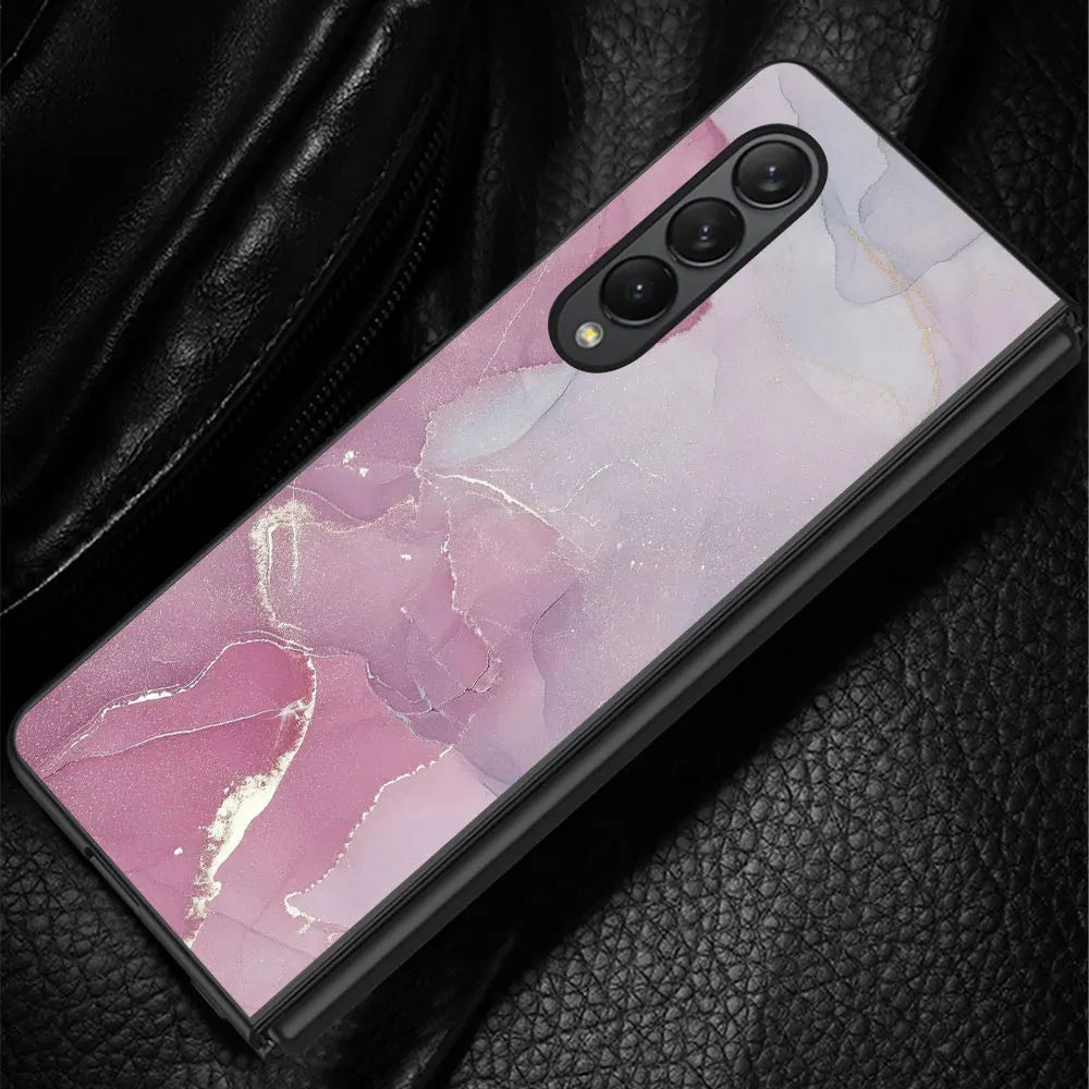 Granite Marble Case for Samsung Galaxy Z Fold3 Z Fold4 5G Z Fold5 5G Z Fold6 ZFold4 Shockproof Cases Funda Protection Cover