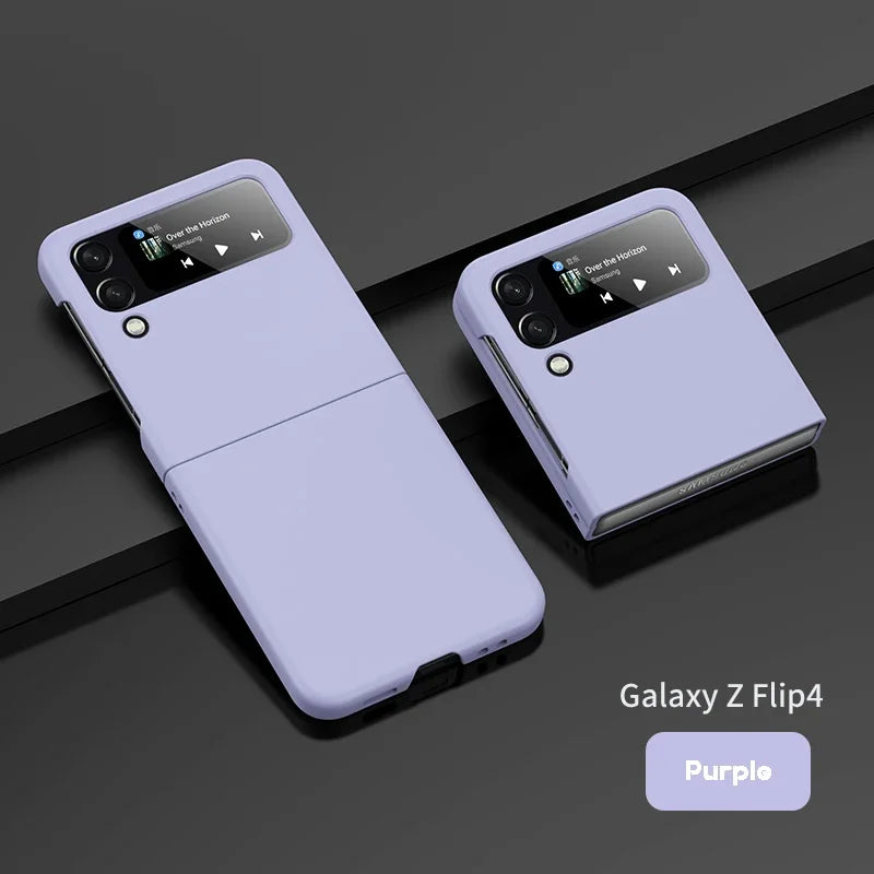 Skin Feel Hard Case for Samsung Galaxy Z Flip 3 4 5 6 7 5G Flip7 Flip6 Protection Luxury Foldable Shockproof Ultrathin Cover