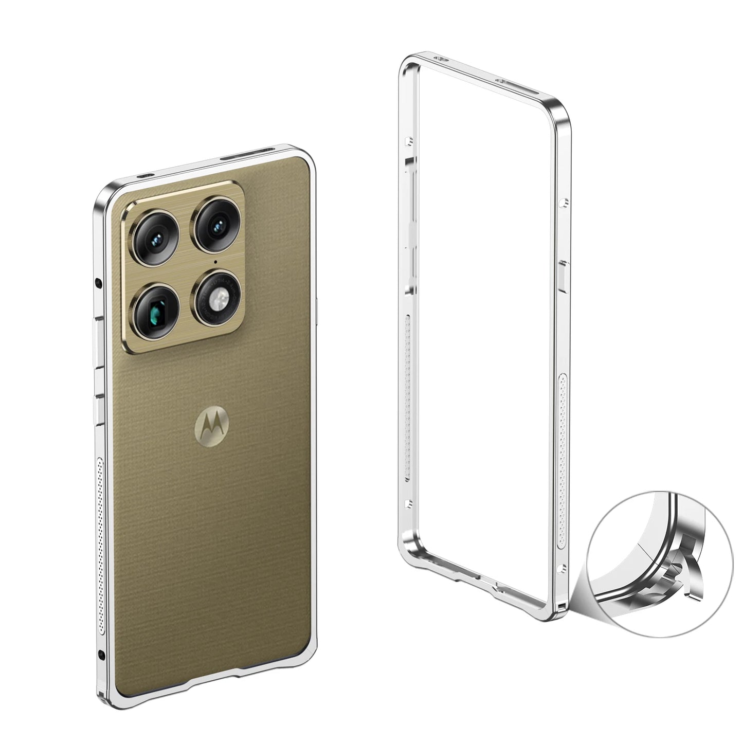 Case For Motorola Signature MOTO X70 Air Pro Luxury Aluminum Alloy Frame Case Shockproof Bare-skin feel For Motorola Edge70