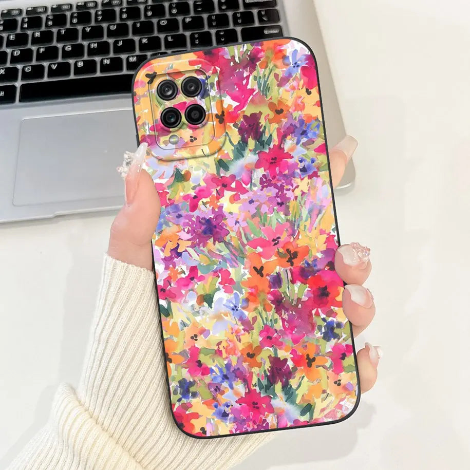 Case For Samsung Galaxy A22 M22 M32 4G Case SM-A225F SM-M225F SM-M325F Shockproof Cover Fashion Painted Soft Silicone Phone Capa
