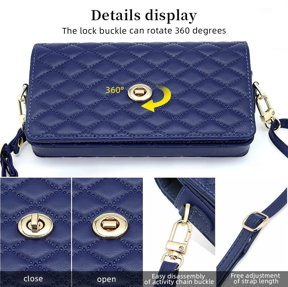 Luxury Fashion Wallet Crossbody Lanyard Phone Case for Samsung Galaxy Z Fold 7/6/5/4/3 - Stylish Protective Cover