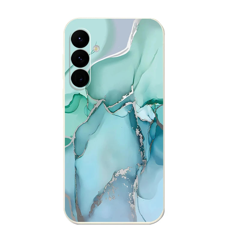 Marble Pattern Phone Case For Samsung Galaxy S24 S23 S22 Ultra S21 S20 FE A52 A53 A15 A16 A25 A35 A54 A55 5G Watercolor Cover