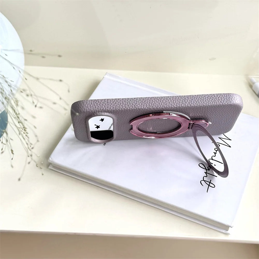 Luxury Fold Stand Lychee Pattern Leather Magnetic Case For Google Pixel 9 9A 10 Pro XL 8 8A Solid Color Shockproof Back Cover