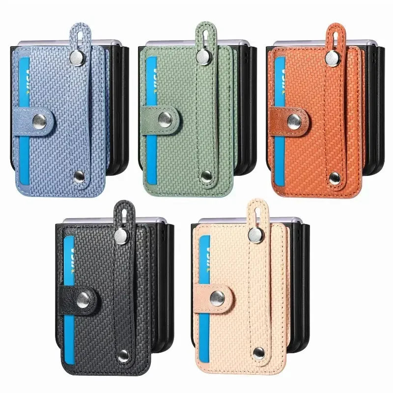 Solid Color Wrist Strap Phone Case For Motorola Razr 50 40 Ultra Moto Razr40+ Plus 2023 Folding Wallet Card Slot Leather Cover