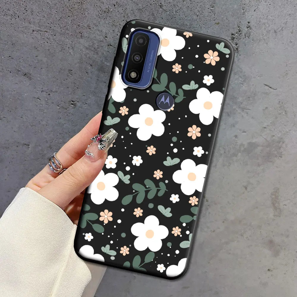 For Moto G 5G Plus G Power Pure Case Soft Silicone Beauty Floral TPU Phone Case For Motorola Moto G 5G 2022 2024 Back Cover
