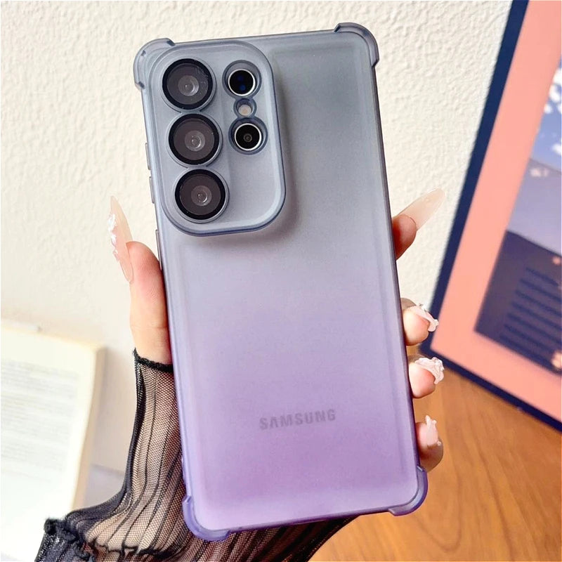 Gradient Clear Case For Samsung Galaxy S26 S25 S24 S23 Ultra Plus FE A57 56 55 37 36 35 27 26 17 Soft Cover