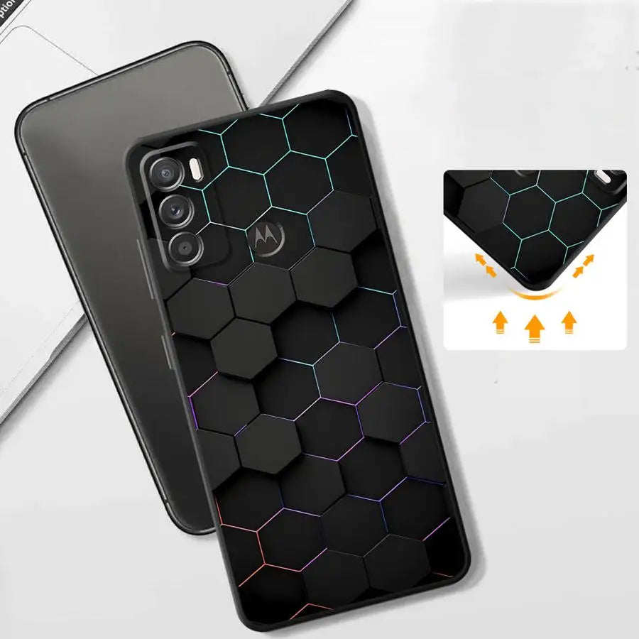 Carbon Fiber Phone Case for Motorola Moto G30 G50 G51 G60S G22 G32 G52 G53 G73 20 30 40 Pro 20 Lite 30 Fusion Edge 40 Cover