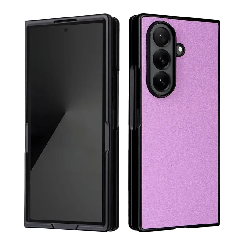 For Samsung Galaxy Z Fold 7 Lambskin Veneered Back Shell Pu For Galaxy Z Fold7 Fold 7 Phone Case