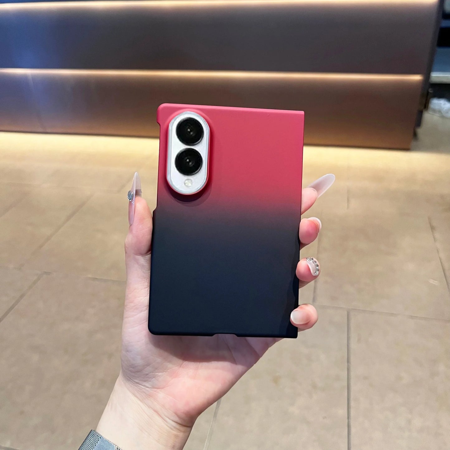 New Classic Korean Gradient Color Frosted Phone Case for Samsung Galaxy Z Fold 8 Wide Z Fold 8 Wide Shockproof Hard Cover