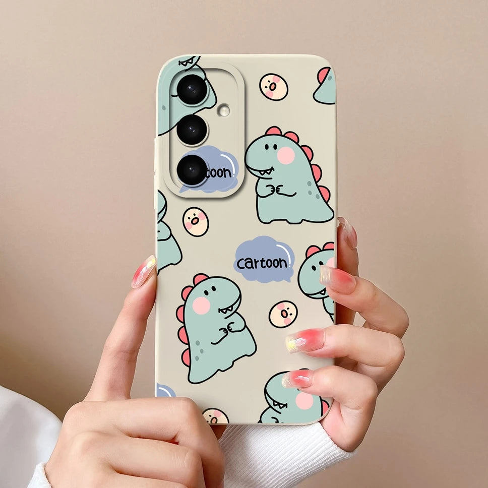 For Samsung Galaxy S25 Ultra Plus 5G Phone Case Cute Dinosaur Protective Back Cover For SamsungGalaxy S 25 Ultra + Funda Capa