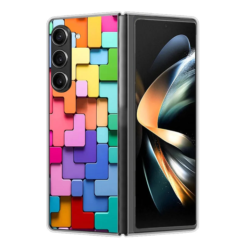 Case For Samsung Galaxy Z Fold 6 Cover Shockproof Hard Plastic PC Cases For Samsung Z Fold6 Fold 6 5G Fundas Cute Painted Bumper