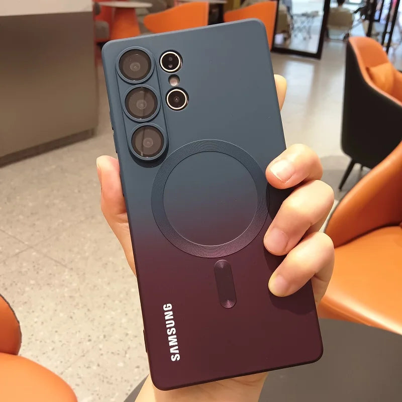 Comes With Lens Film Gradient Color Case For Samsung Galaxy S25 S24 S23 S22 S21 S20 Ultra Plus S21 S20 FE Soft Silicone Cover