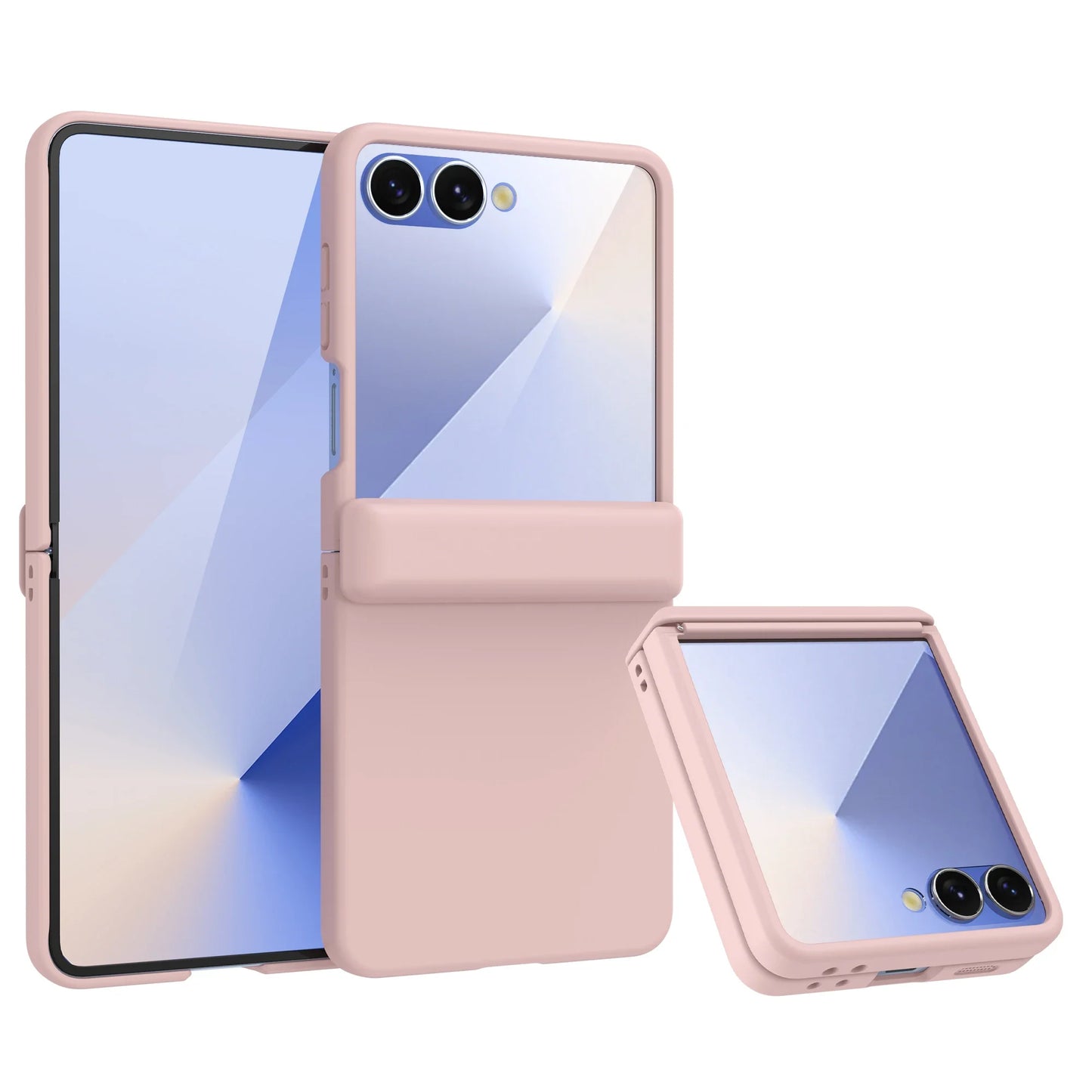 TPU with Tempered Film Hinge Protective Cover Phone Case for Samsung Galaxy Z Flip 7 6 5 4 3 Flip7 Flip6 Flip5 Flip5 Flip4 5G