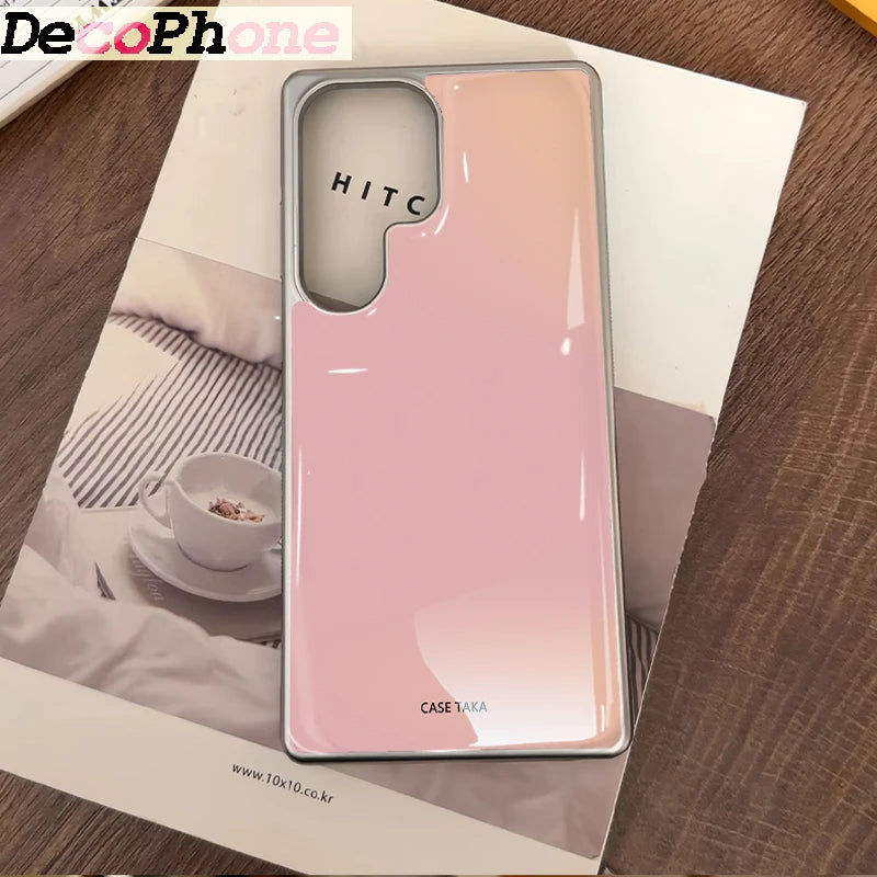 ins Color gradient Epoxy Phone Case Anti-drop FOR Samsung Galaxy 23/24/25/26 PLus FE ULTRA EDGE