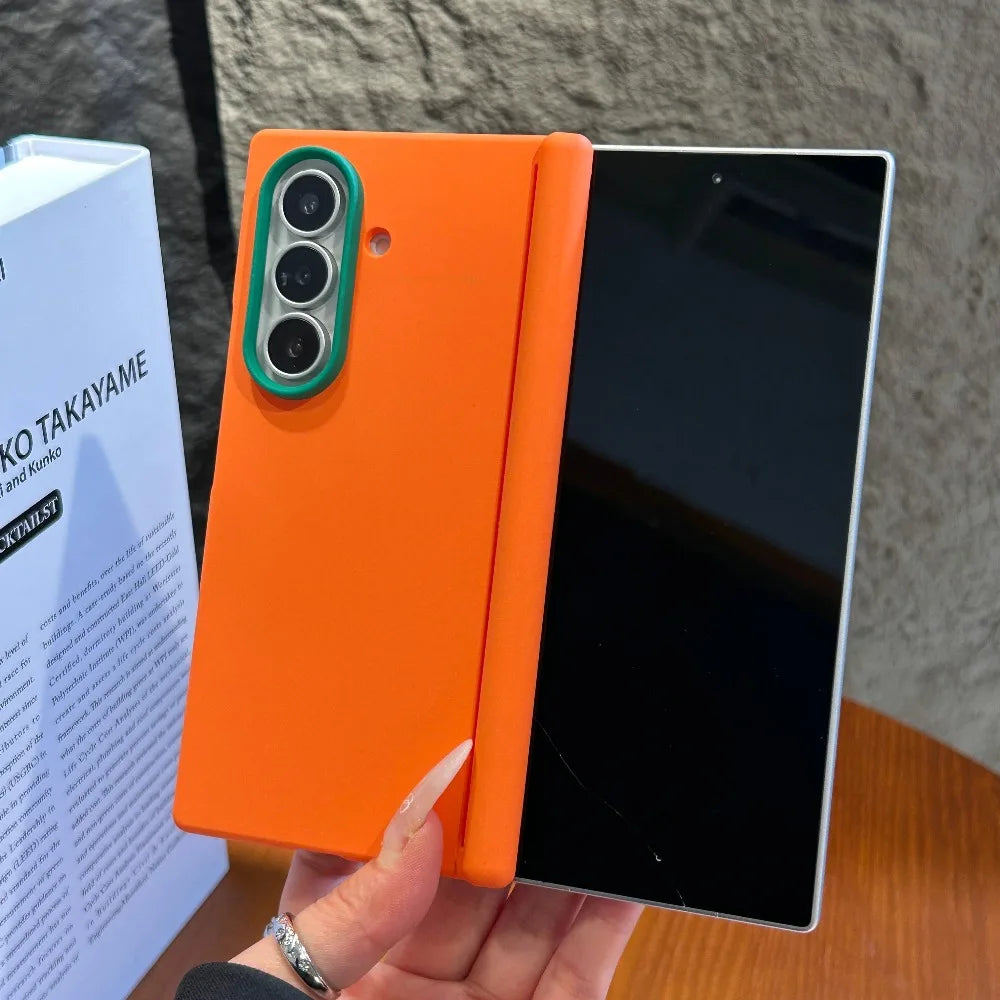Z Fold 8 Contrast Candy Color Frosted Cases for Samsung Galaxy Z Fold 8 Ultra 5 6 Z Fold 7 Hinge Protection Shcokproof PC Cover