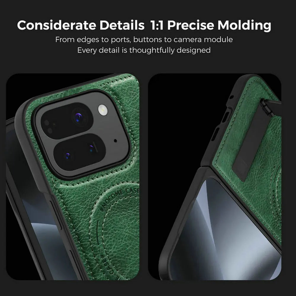 Pixel10 Pro Fold 5G Luxury Case Wireless Charging Leather Magnet Back Stand Coque For Google Pixel 10 Pro Fold Armor Cover