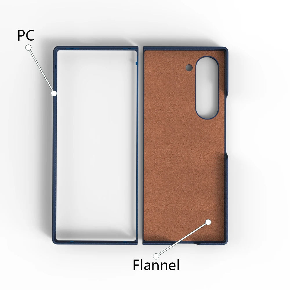 For Samsung Galaxy ZFold 6 ZFold6 Case Z Fold6 SkinFriendly leather phone case shockproof Luxury feeling Solid color Full Cover