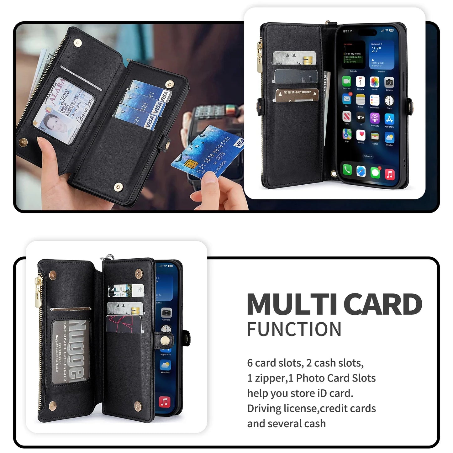 Flip Cover Leather Wallet Case for MOTO Motorola G30 G31 G32 G34 G41 G42 G50 G51 G52J G53J G53Y 4G 5G II Protection Magnetic Bag