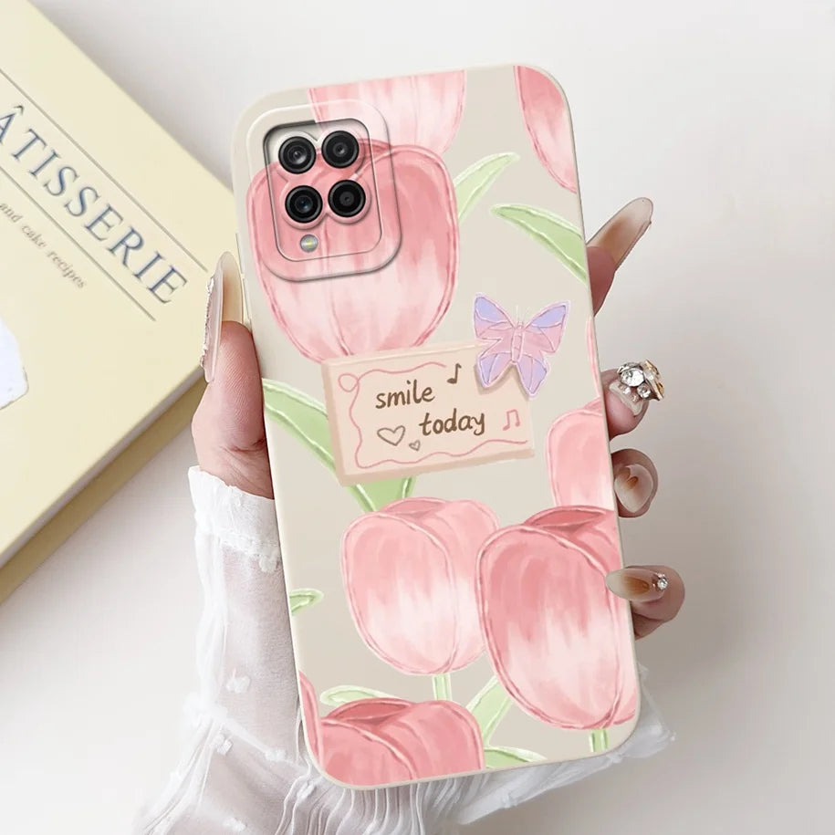 Case For Samsung Galaxy A22 M22 M32 4G Case SM-A225F SM-M225F SM-M325F Shockproof Cover Fashion Painted Soft Silicone Phone Capa