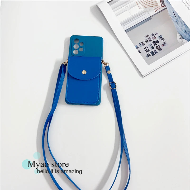 Trendy Leather Wallet Crossbody Strap Phone Case For Motorola Moto edge 40 Neo 30 Lite 50 Pro Cover Necklace Lanyard Cord Bag